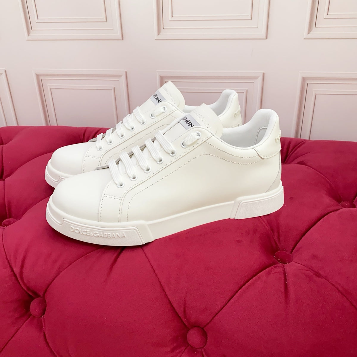 Dolce & Gabbana DG Heavy-Craft Calfskin Sneakers with 5D Accents