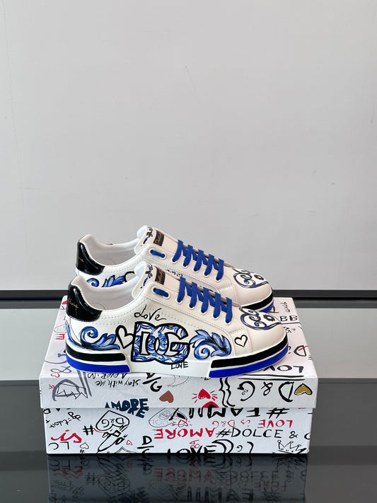 Dolce & Gabbana DG Heavy-Craft Calfskin Sneakers with 5D Accents