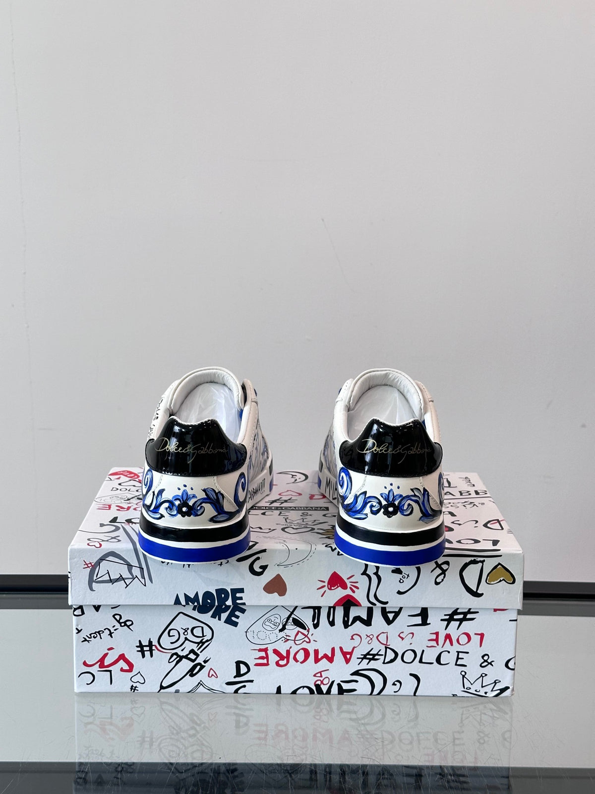 Dolce & Gabbana DG Heavy-Craft Calfskin Sneakers with 5D Accents