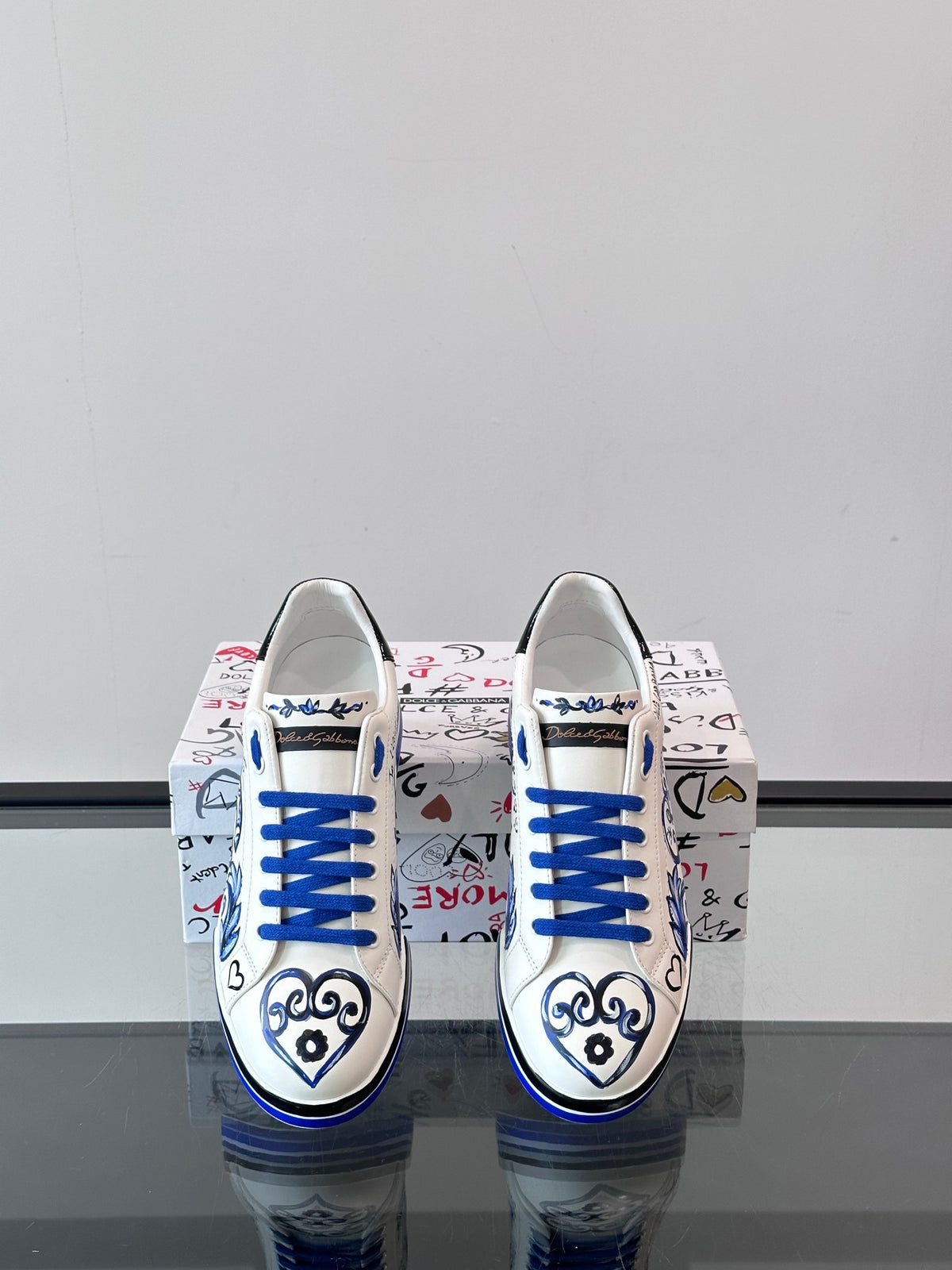 Dolce & Gabbana DG Heavy-Craft Calfskin Sneakers with 5D Accents