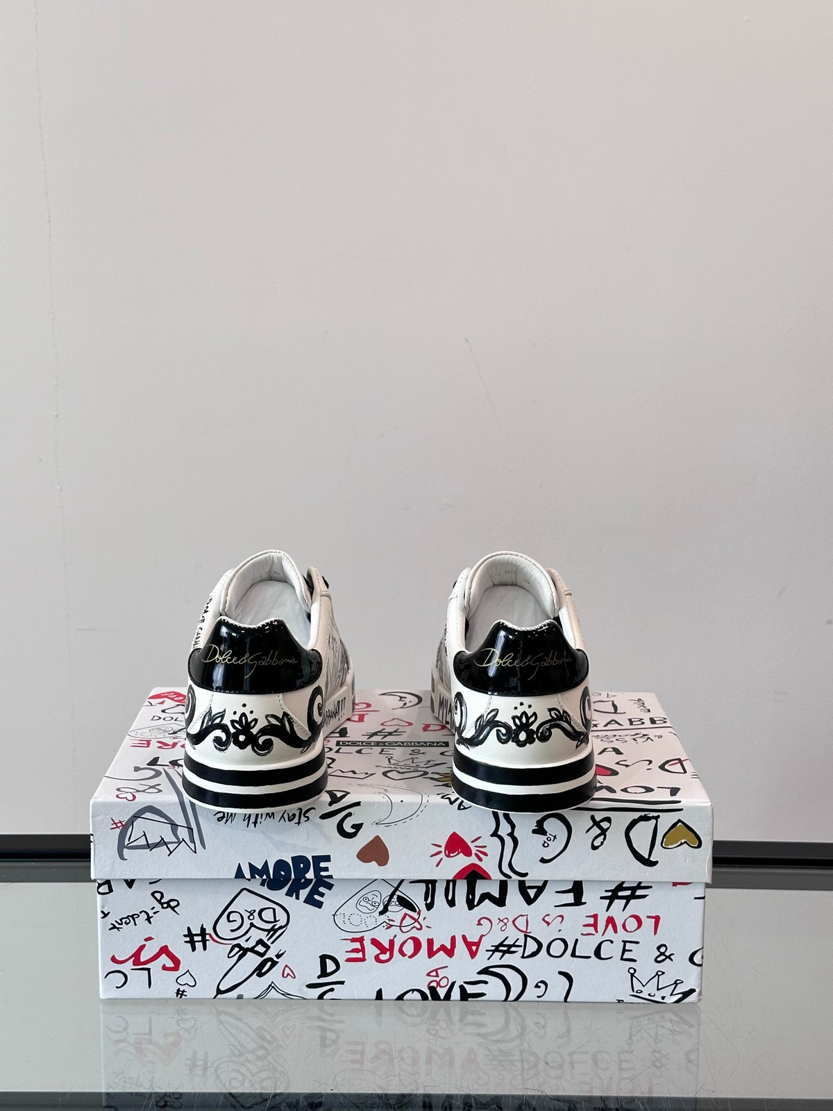 Dolce & Gabbana DG Heavy-Craft Calfskin Sneakers with 5D Accents