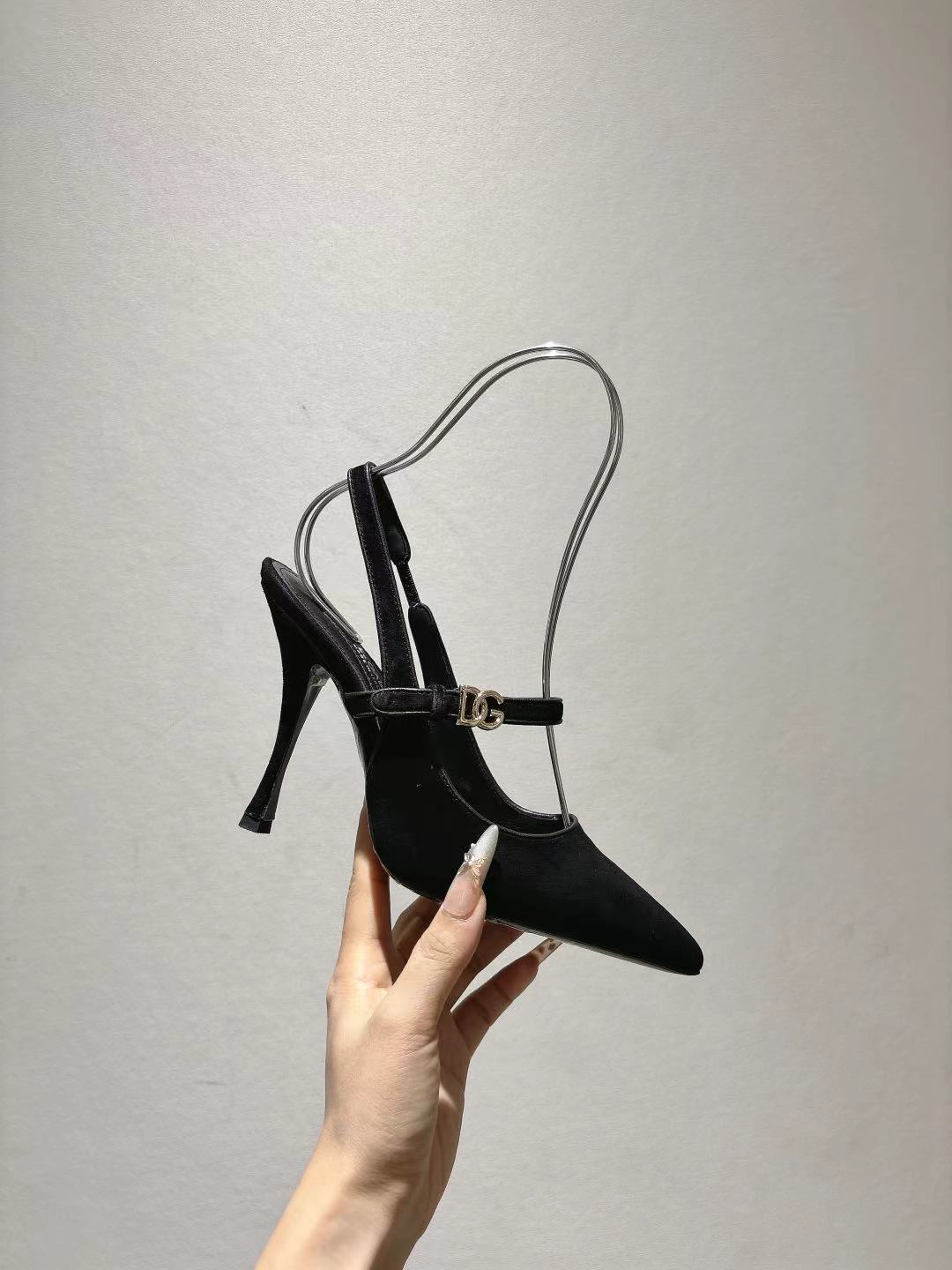 Dolce & Gabbana DG Women's Pointed-Toe Leather Heels