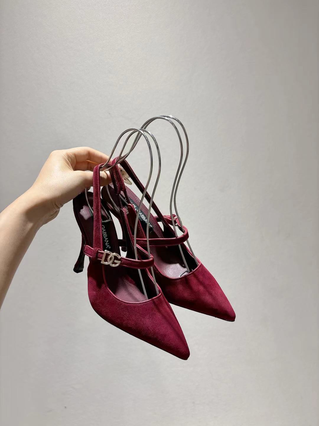 Dolce & Gabbana DG Women's Pointed-Toe Leather Heels