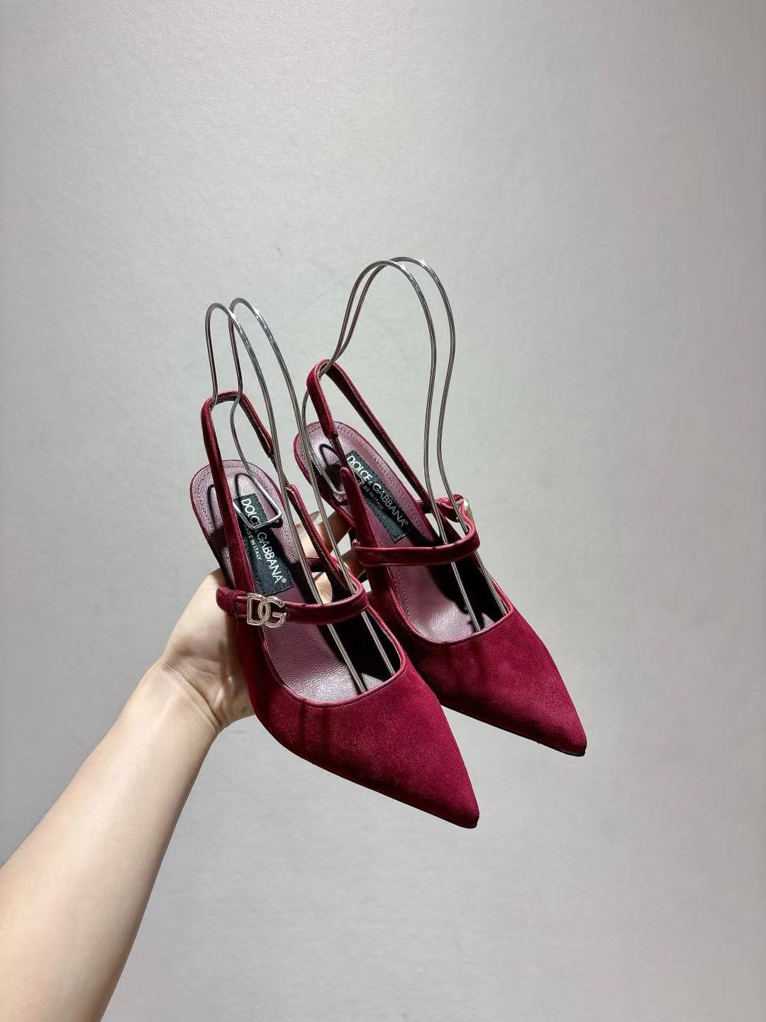 Dolce & Gabbana DG Women's Pointed-Toe Leather Heels