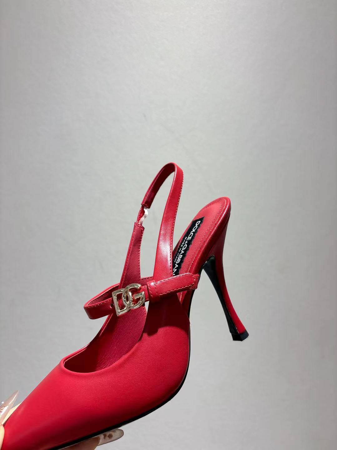 Dolce & Gabbana DG Women's Pointed-Toe Leather Heels