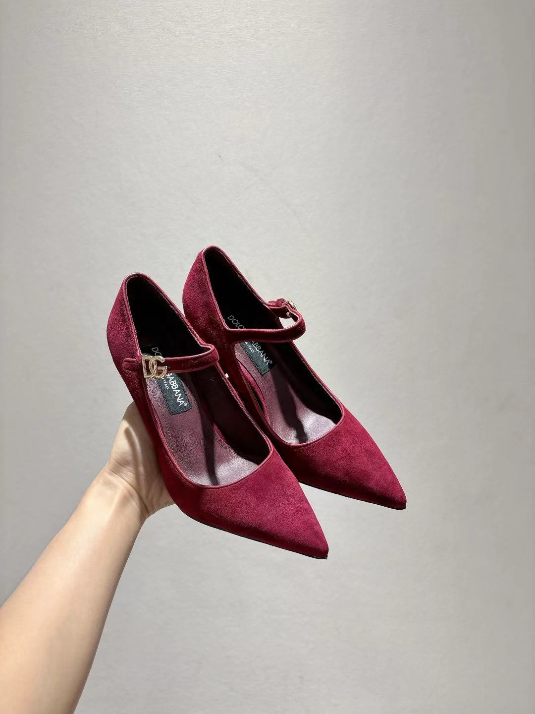 Dolce & Gabbana DG Women's Pointed-Toe Leather Heels