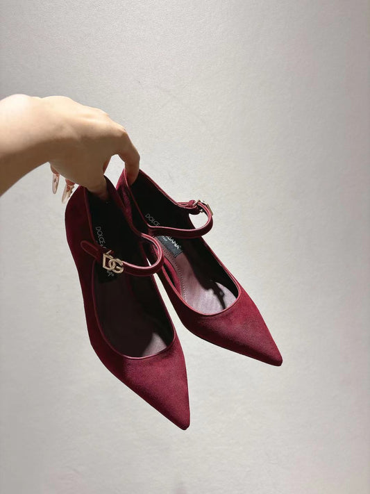 Dolce & Gabbana DG Women's Pointed-Toe Leather Heels