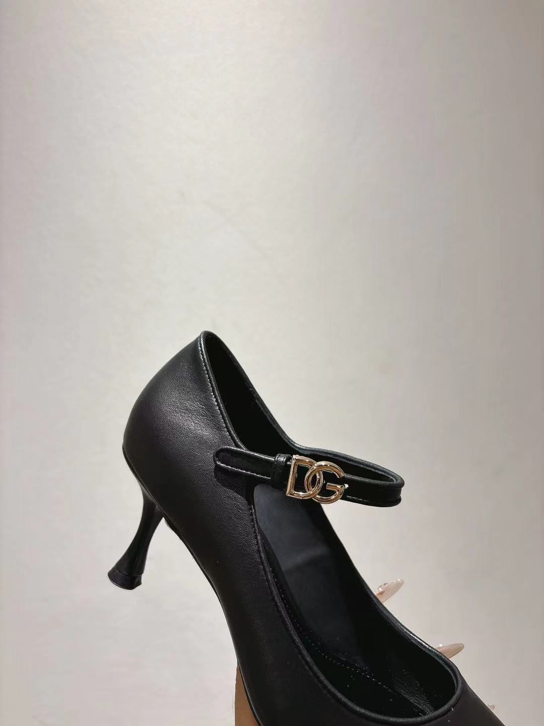 Dolce & Gabbana DG Women's Pointed-Toe Leather Heels