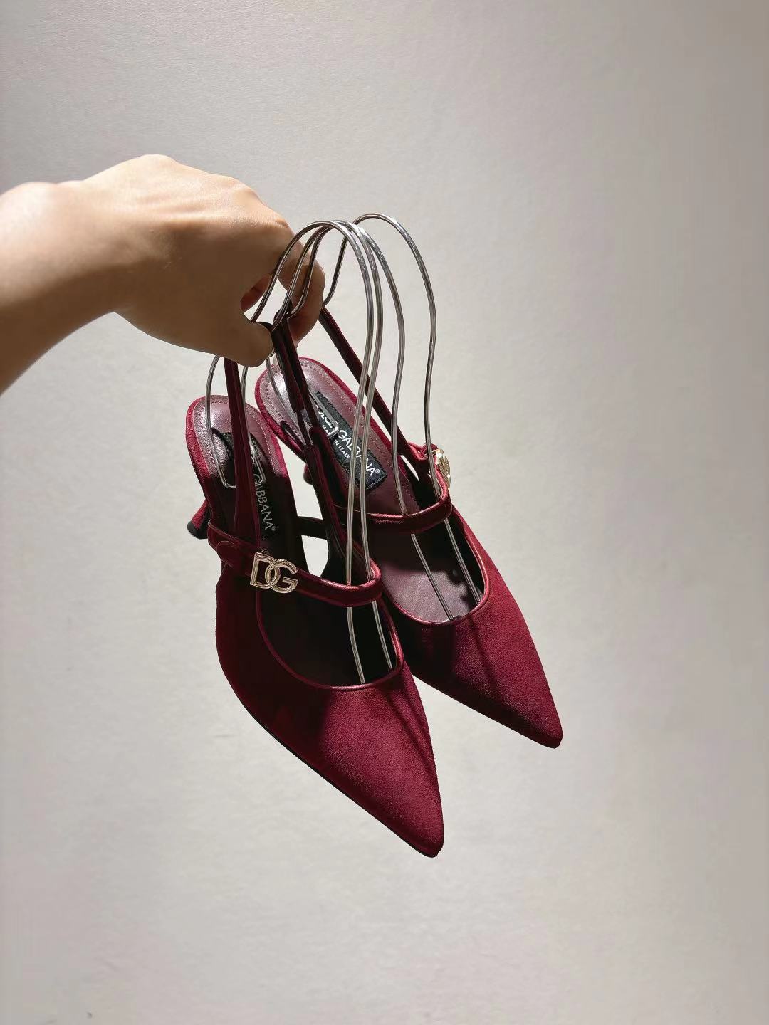 Dolce & Gabbana DG Women's Pointed-Toe Leather Heels