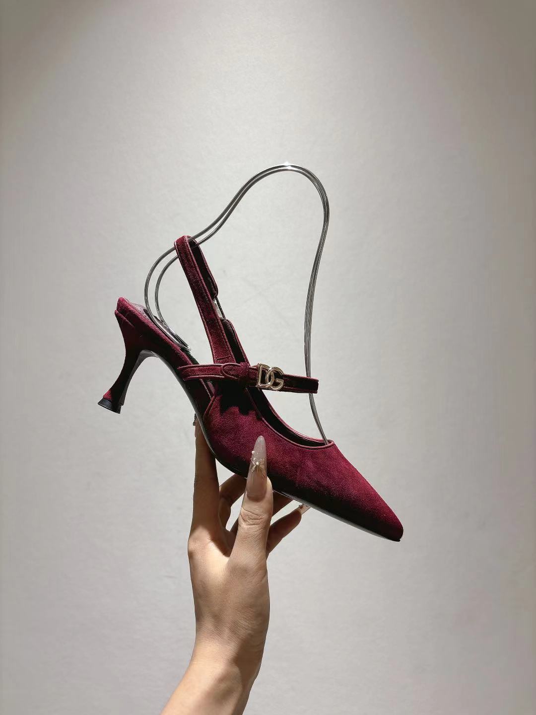 Dolce & Gabbana DG Women's Pointed-Toe Leather Heels