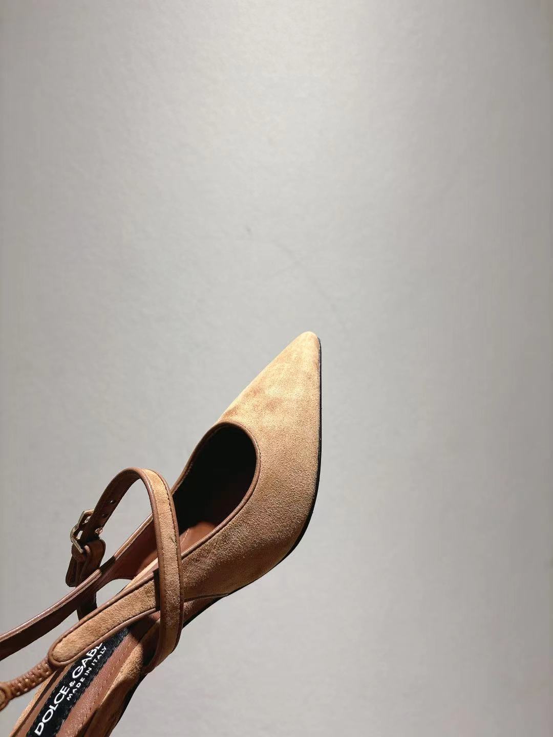 Dolce & Gabbana DG Women's Pointed-Toe Leather Heels