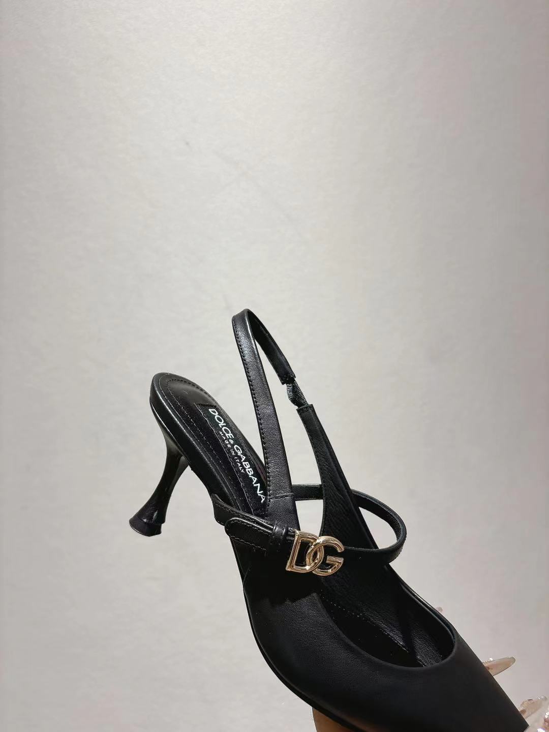 Dolce & Gabbana DG Women's Pointed-Toe Leather Heels