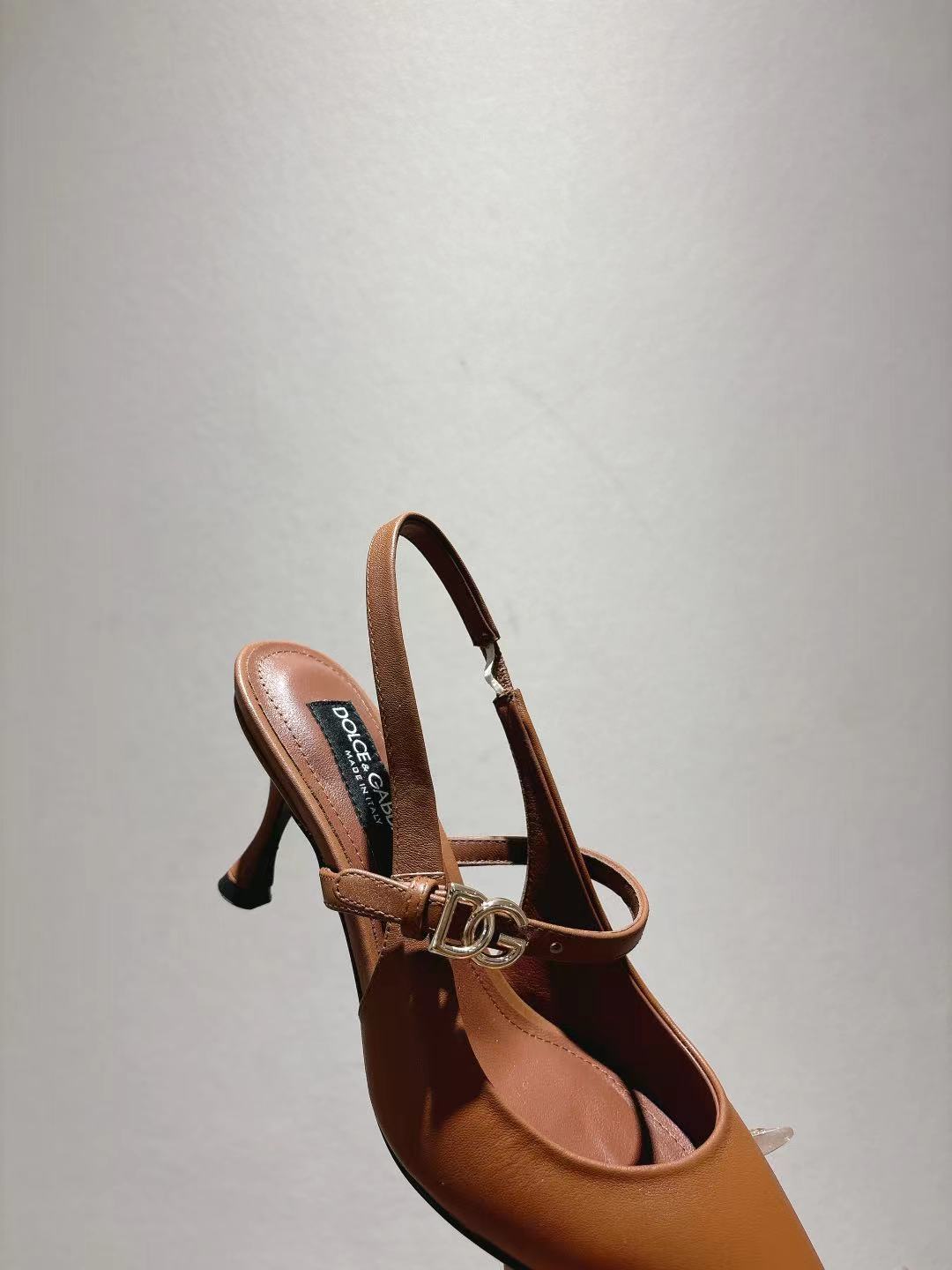 Dolce & Gabbana DG Women's Pointed-Toe Leather Heels