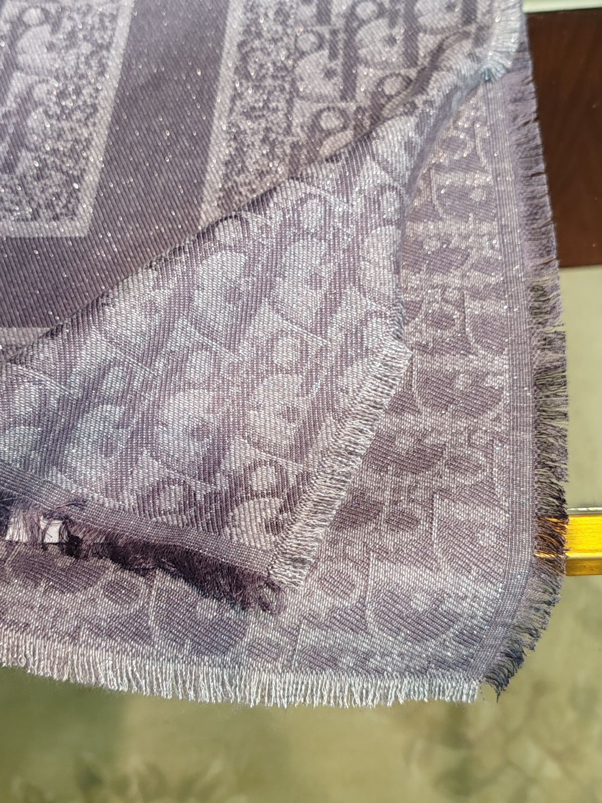 silver metal floral Shawl for women - alternate angle view 2