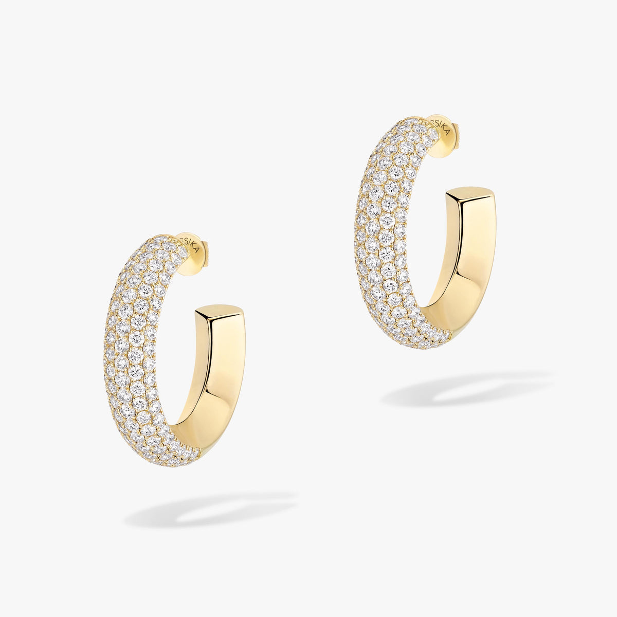 rose gold crystal rose Stud Earrings for women - alternate angle view 5