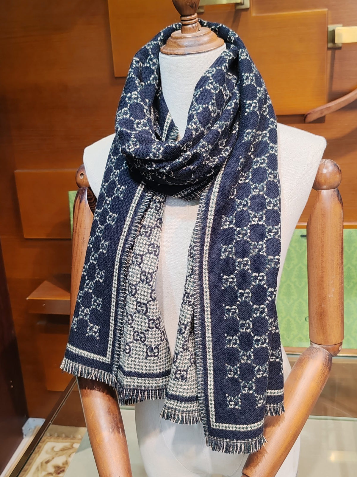 wool tassel Scarf for women - alternate angle view 2