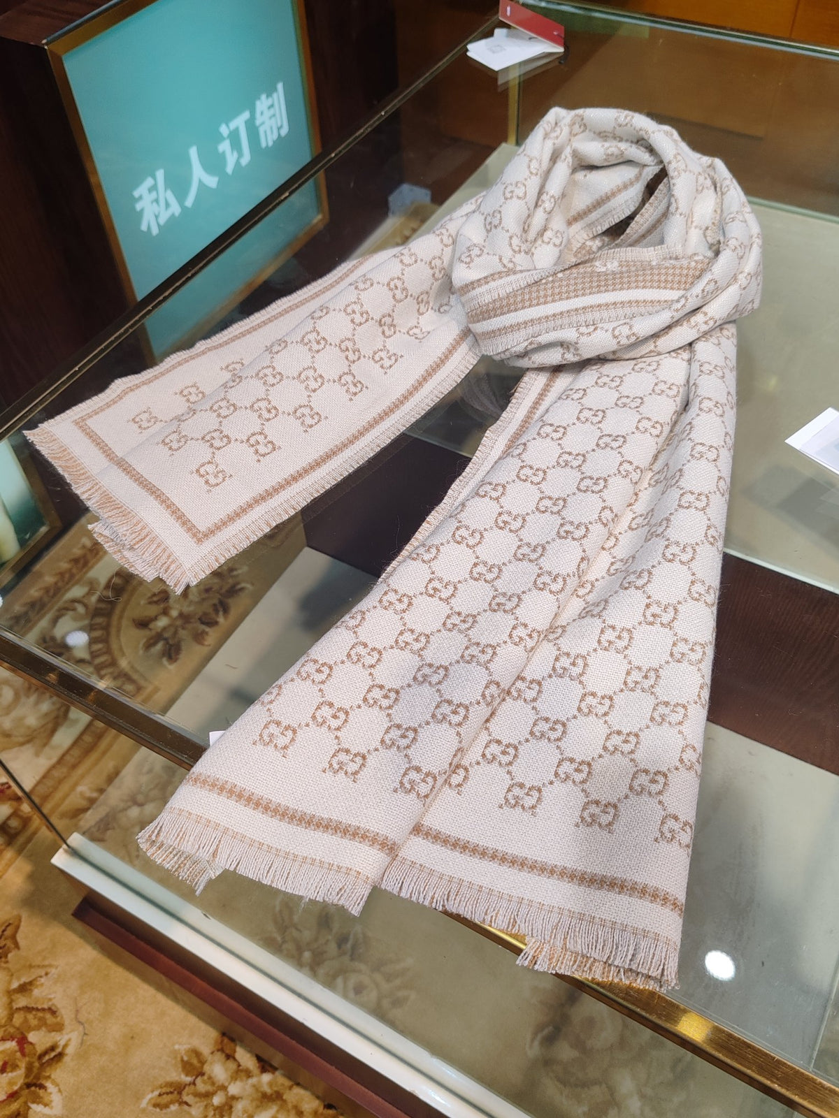 wool tassel Scarf for women - alternate angle view 3