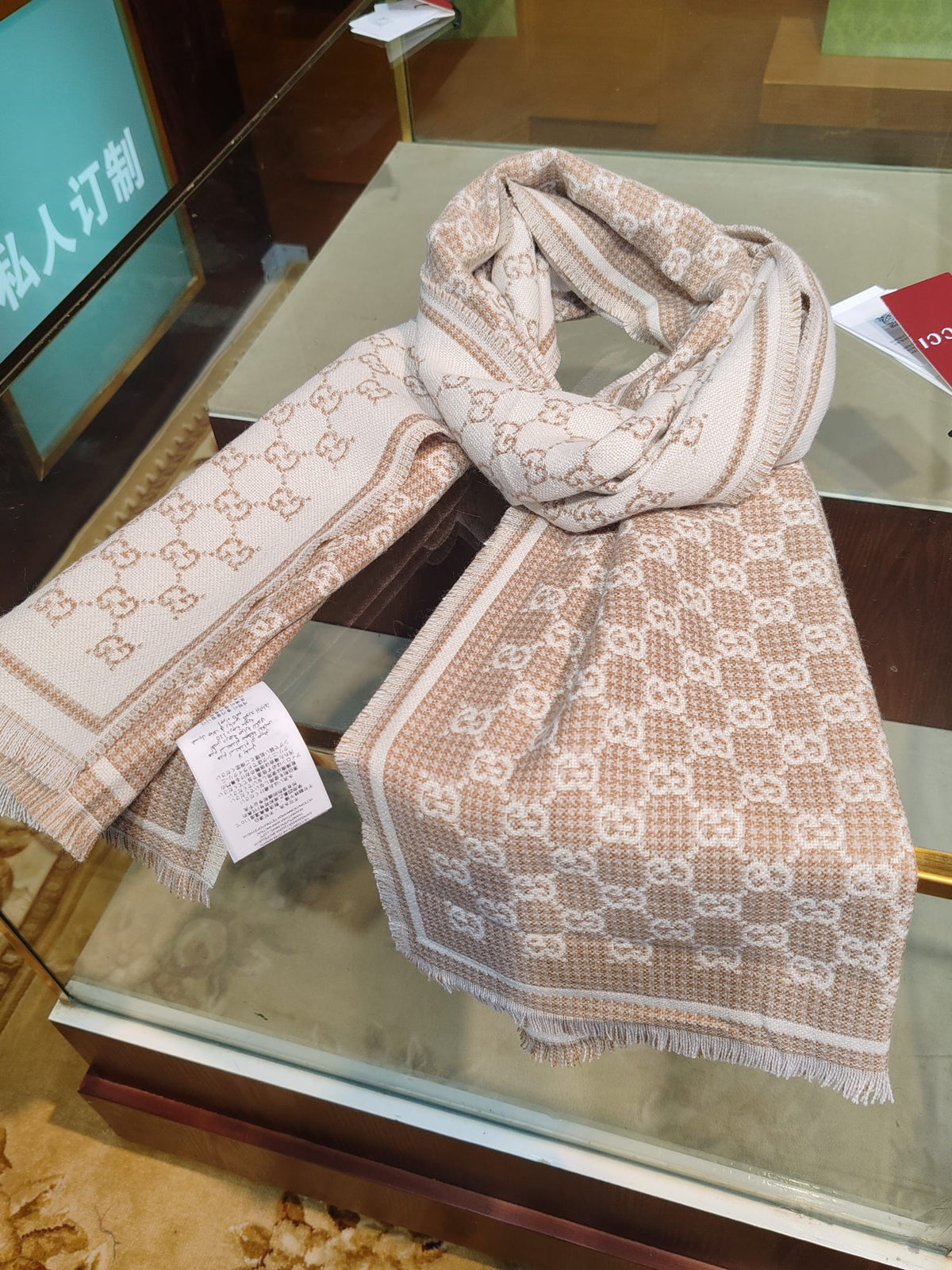wool tassel Scarf for women - alternate angle view 5