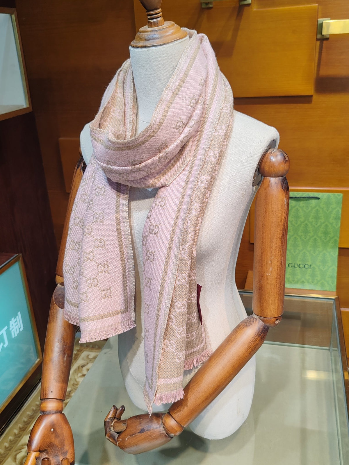 wool tassel Scarf for women - alternate angle view 2