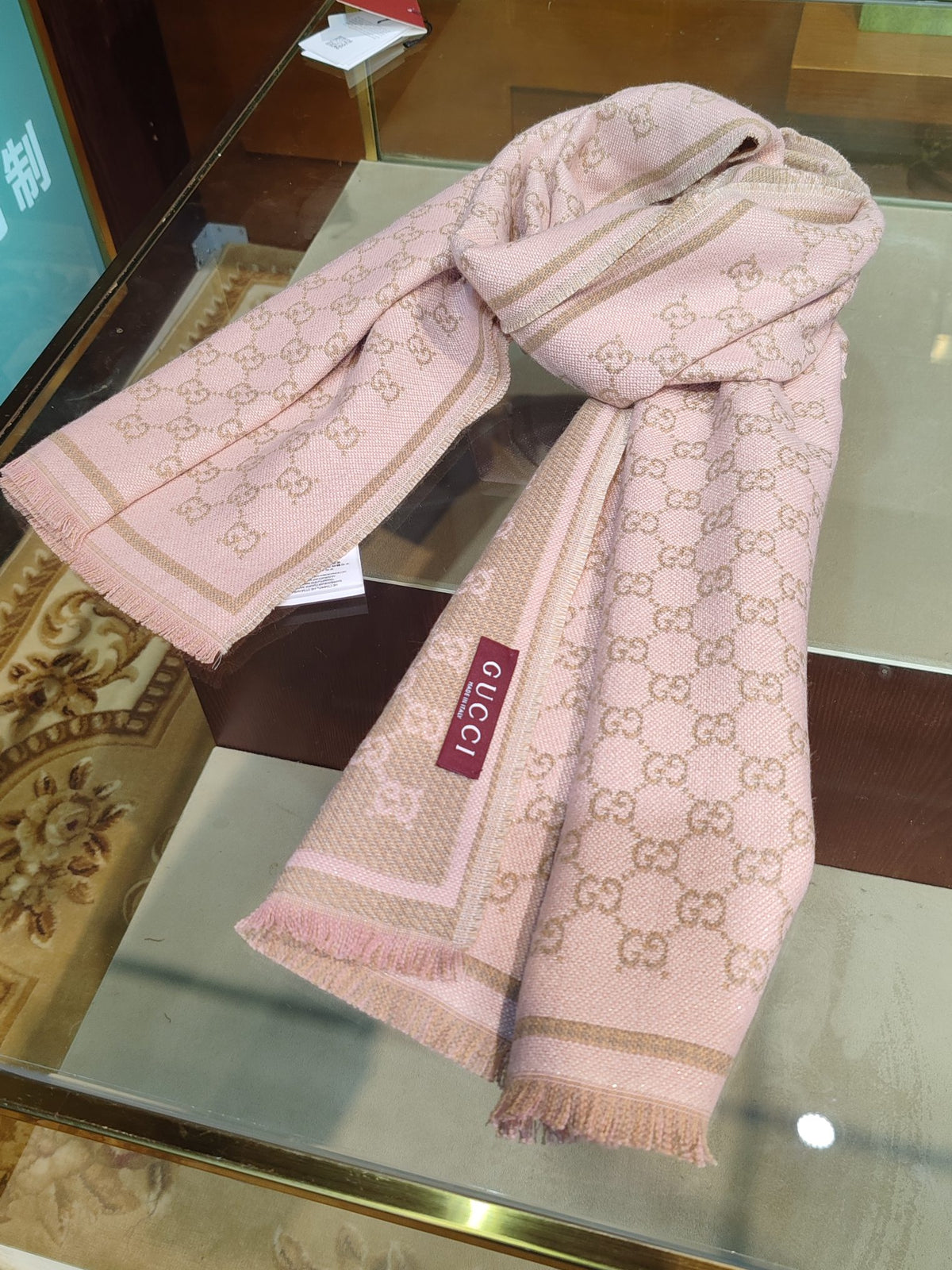 wool tassel Scarf for women - alternate angle view 4