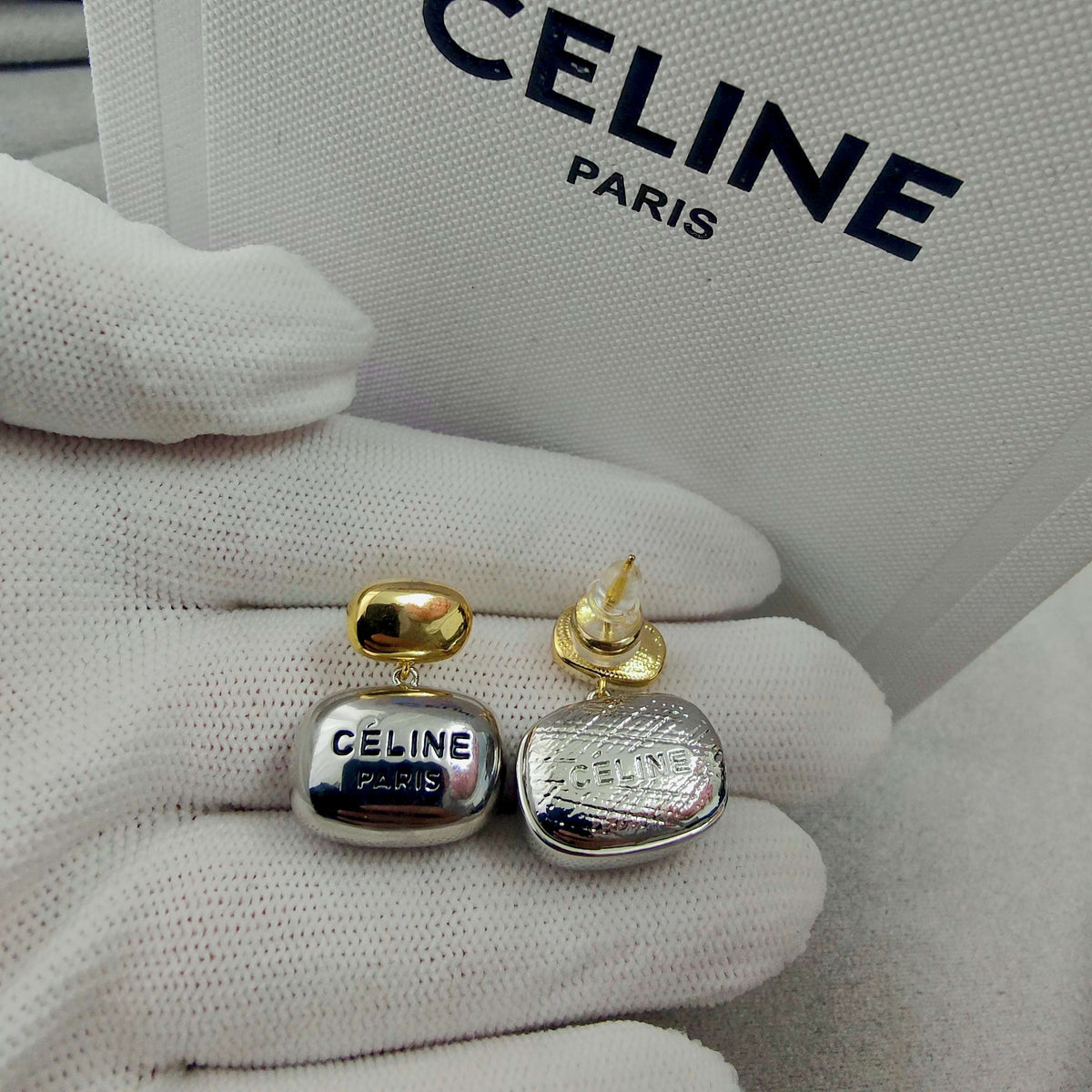 letter Stud Earrings for women - alternate angle view 5