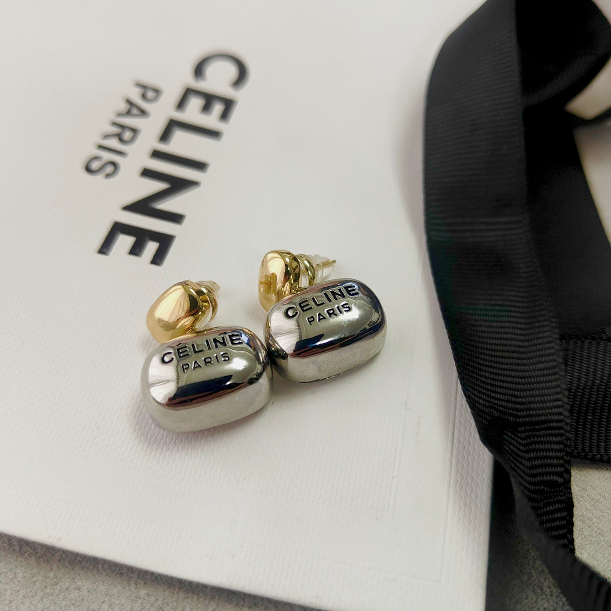 letter Stud Earrings for women - product detail view