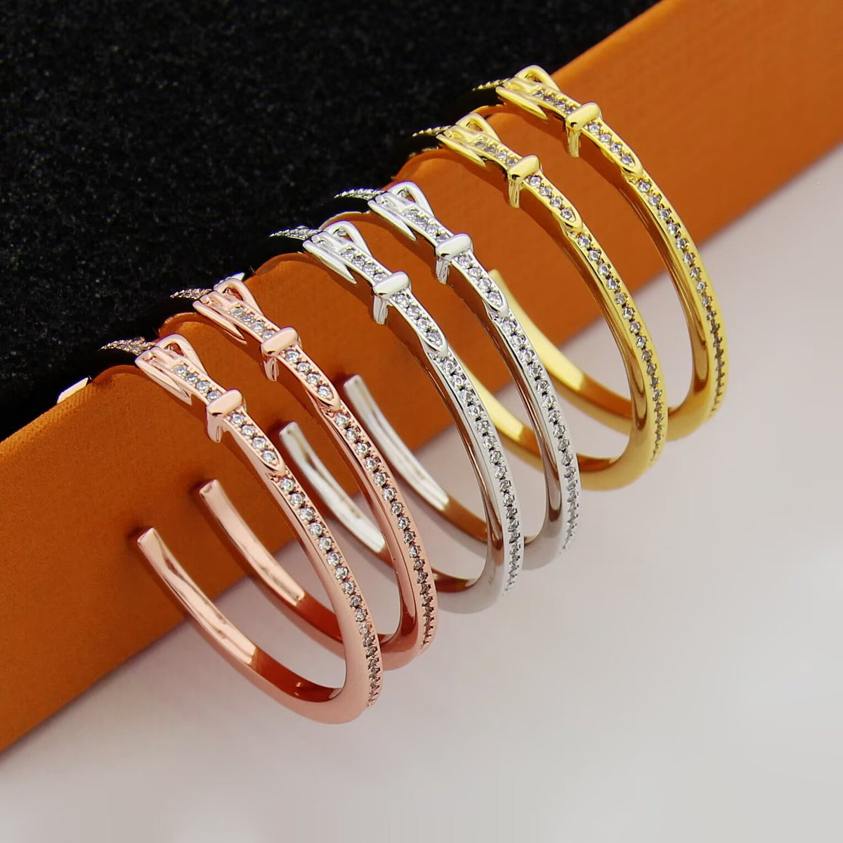 gold leather Belt for men and women - alternate angle view 2