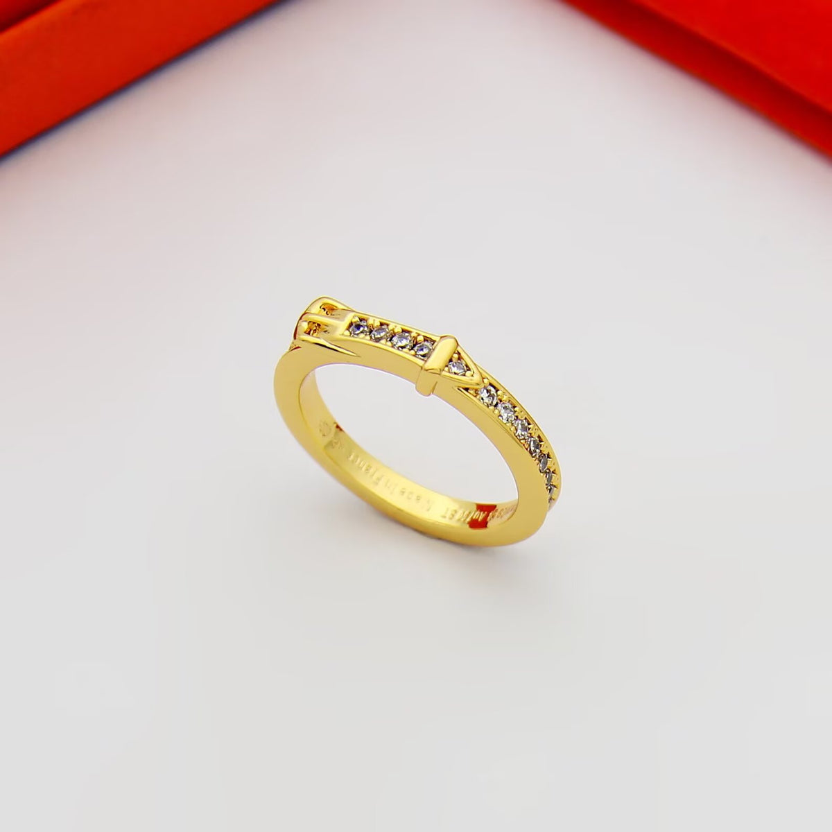 gold leather Belt for men and women - alternate angle view 7
