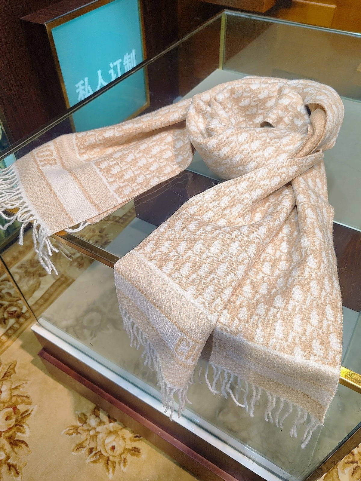 velvet floral Scarf for men - alternate angle view 4