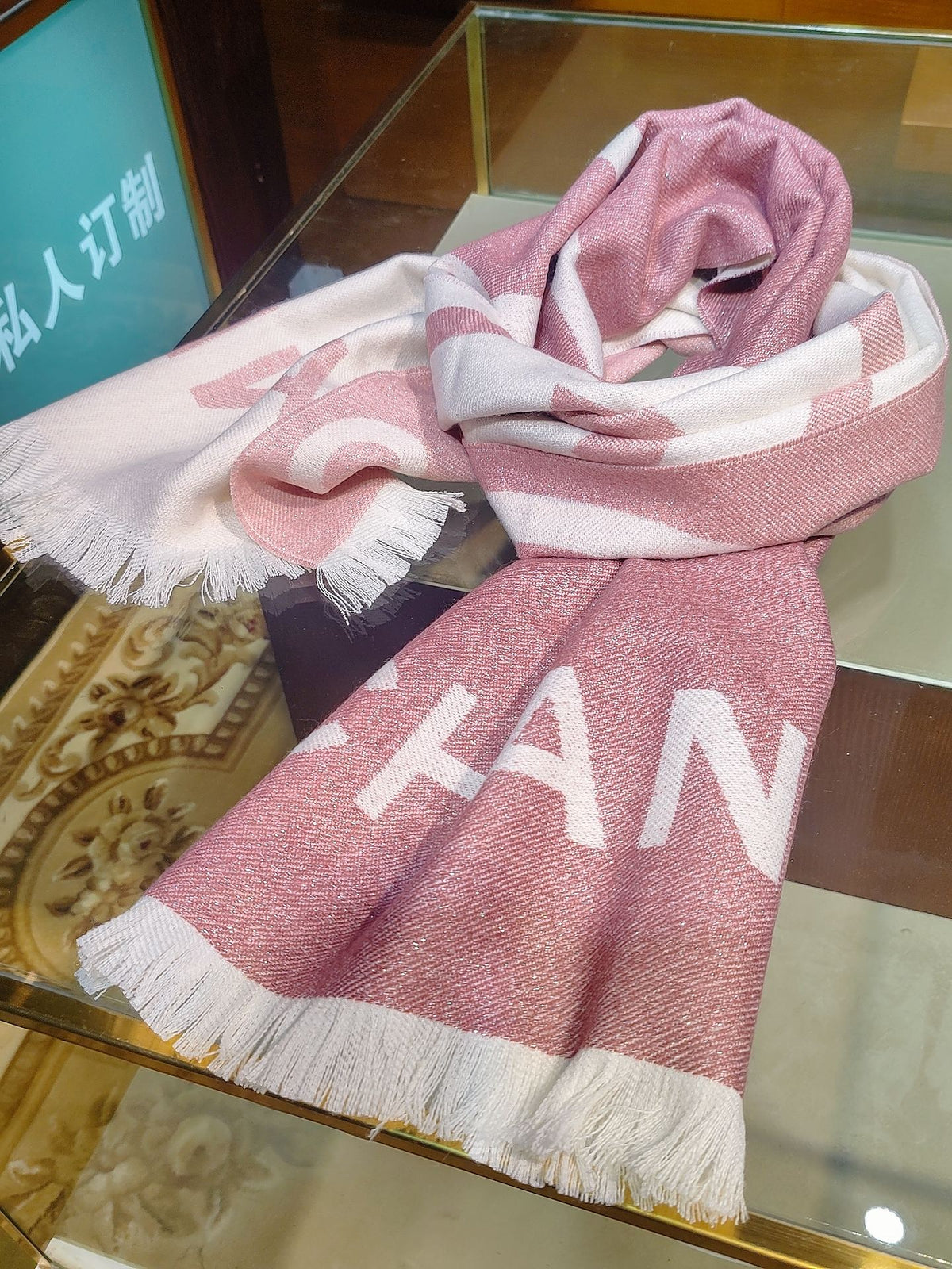 velvet double c Shawl for women - alternate angle view 3