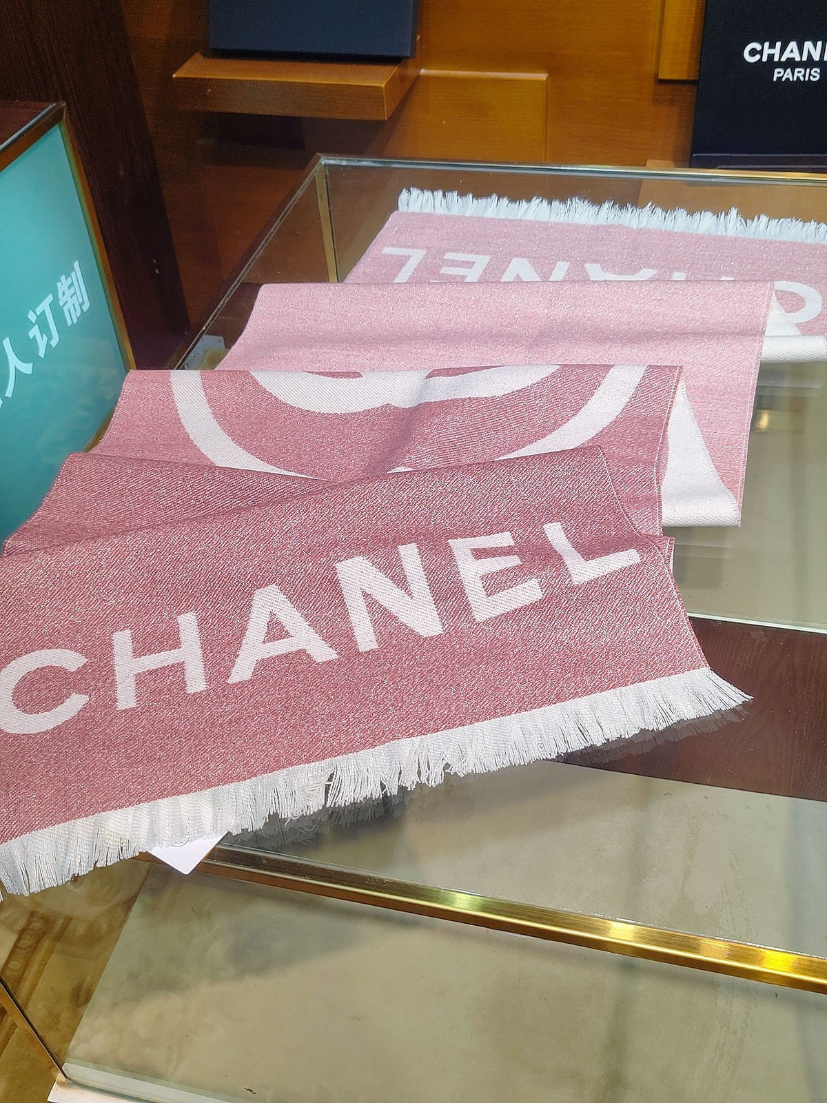 velvet double c Shawl for women - alternate angle view 5