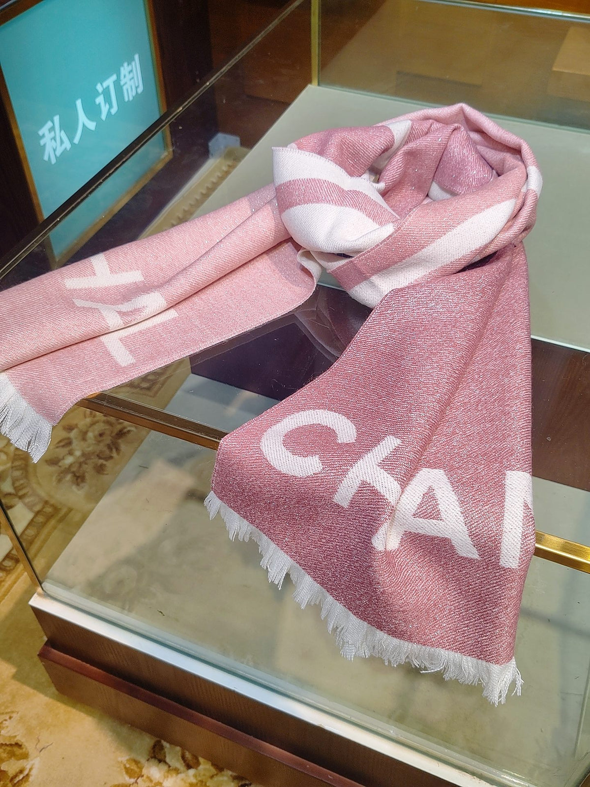 velvet double c Shawl for women - alternate angle view 4