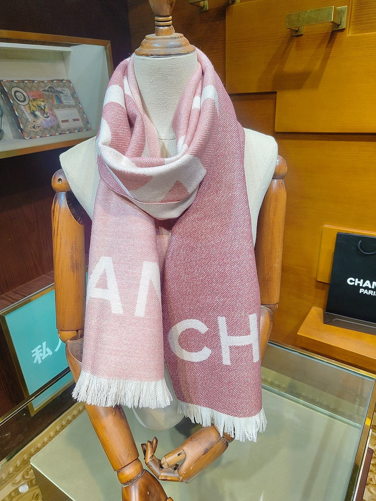 velvet double c Shawl for women - alternate angle view 2