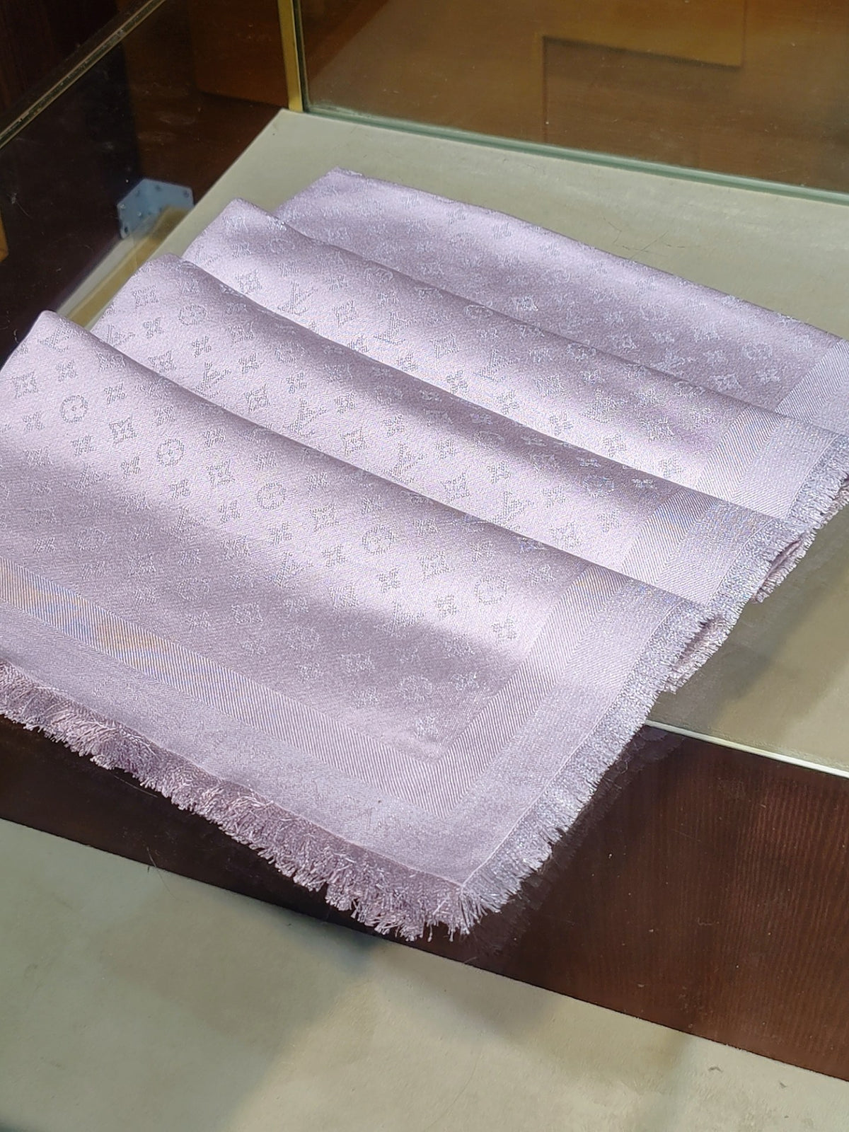two-tone velvet floral Shawl for women - alternate angle view 7