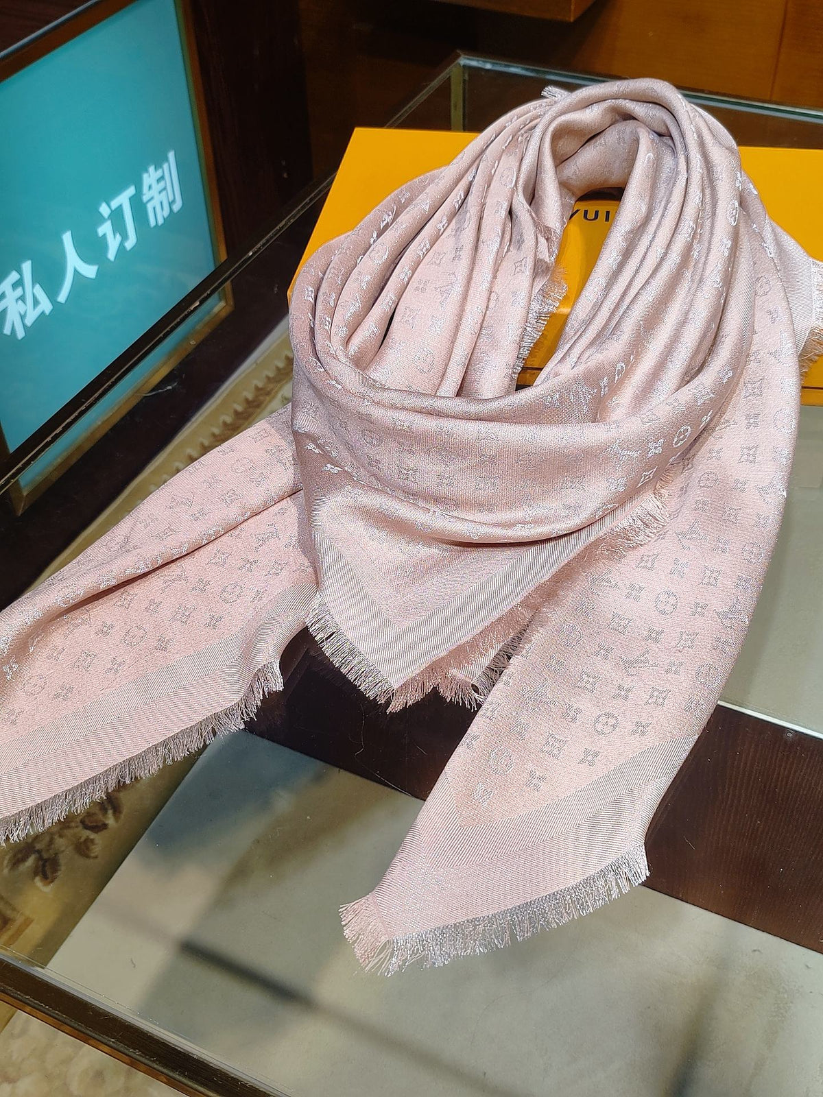 two-tone velvet floral Shawl for women - alternate angle view 2