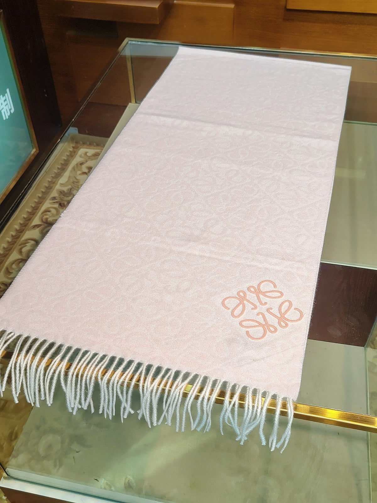 tan embossed Scarf for women - alternate angle view 9