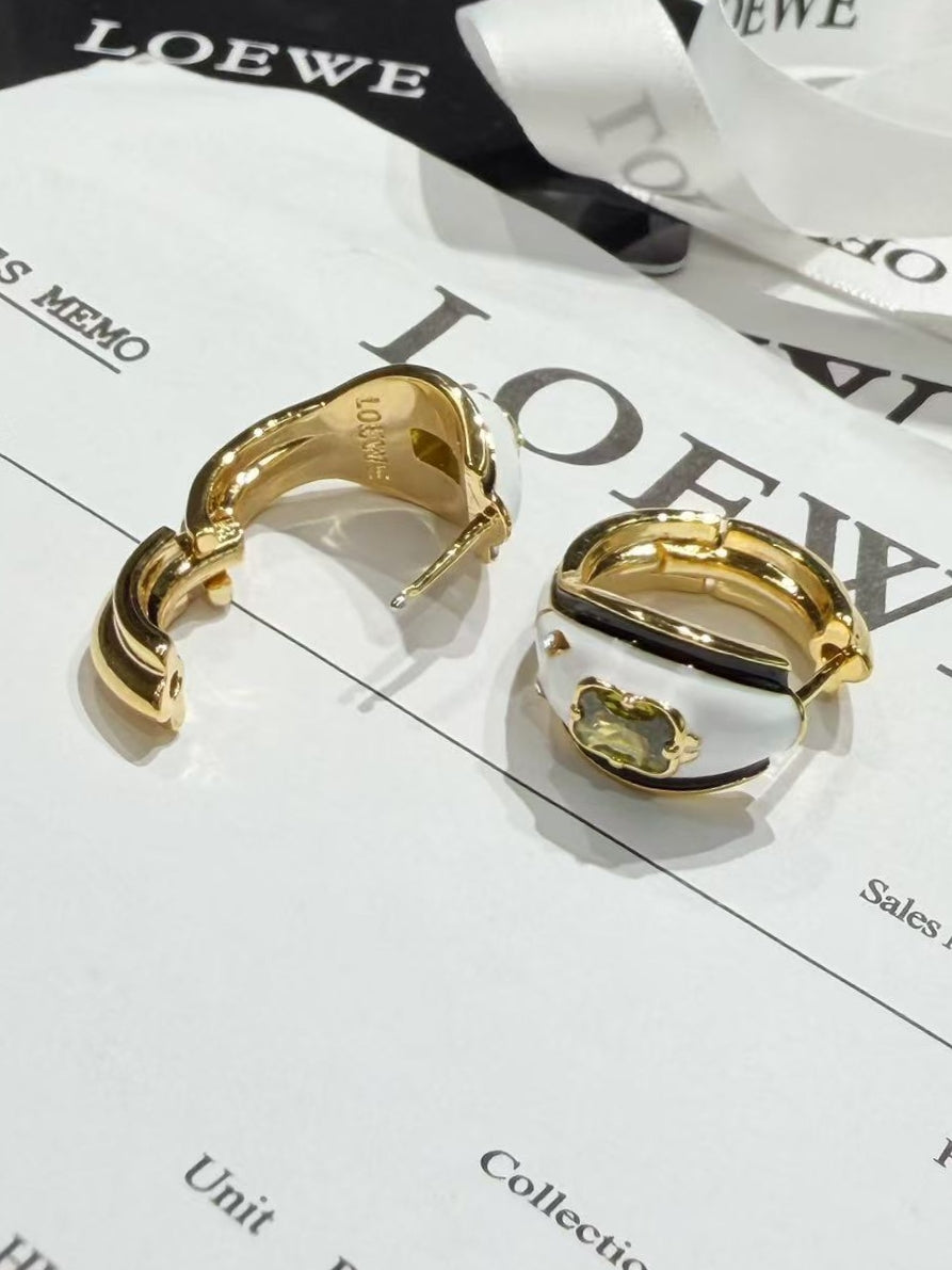 multicolor crystal minimalist Drop Earrings for women - alternate angle view 4