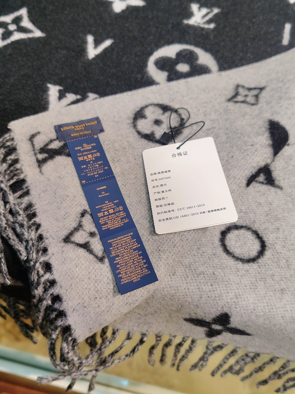 beige velvet floral Scarf for women - alternate angle view 8