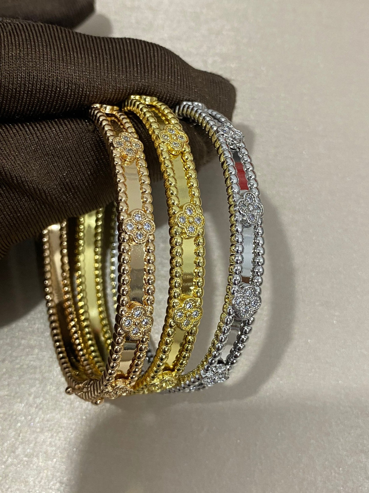 floral Bangle for women - alternate angle view 2