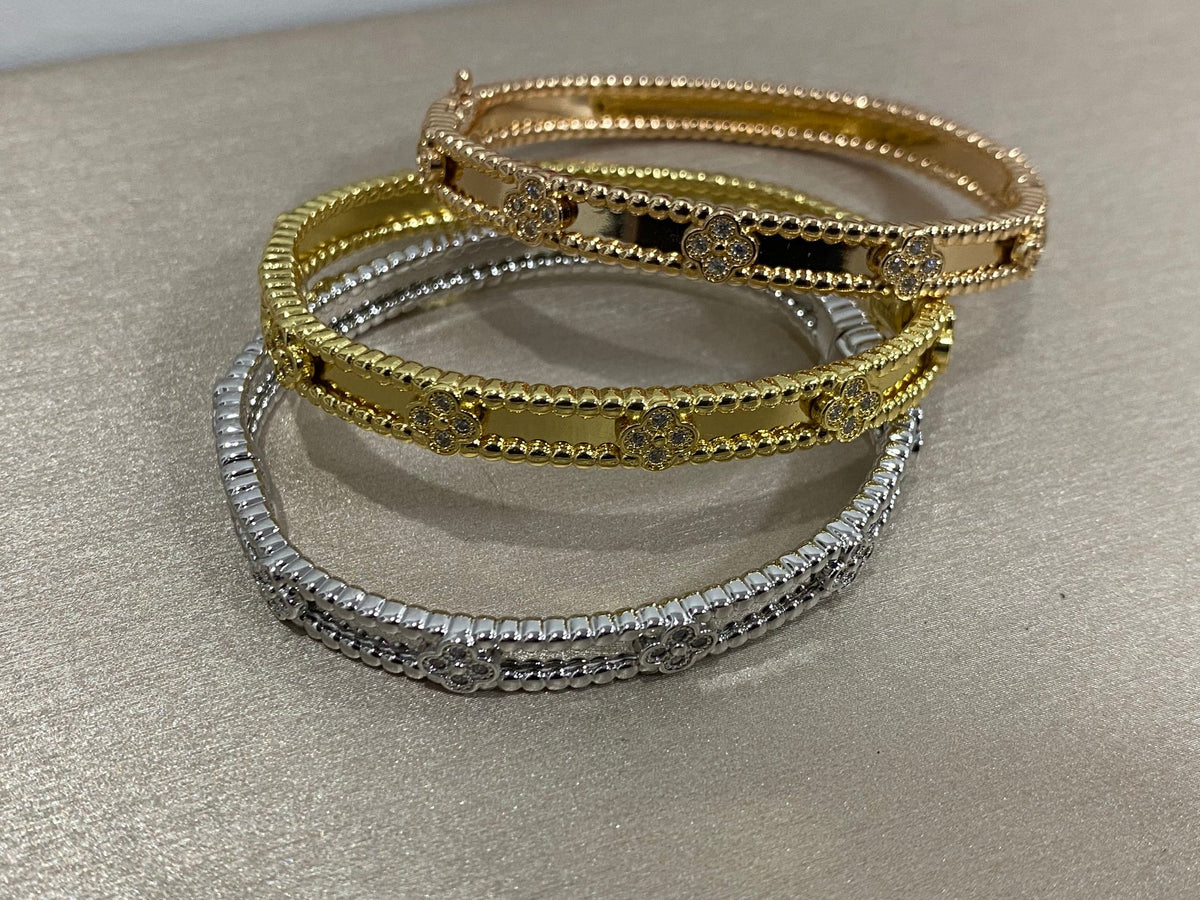 floral Bangle for women - alternate angle view 3