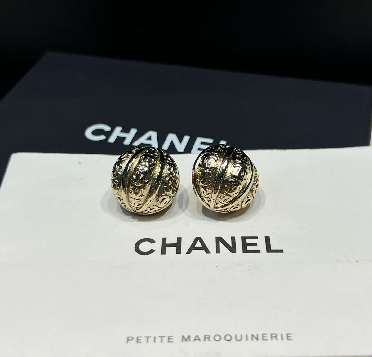 yellow brass floral Drop Earrings for women - alternate angle view 7