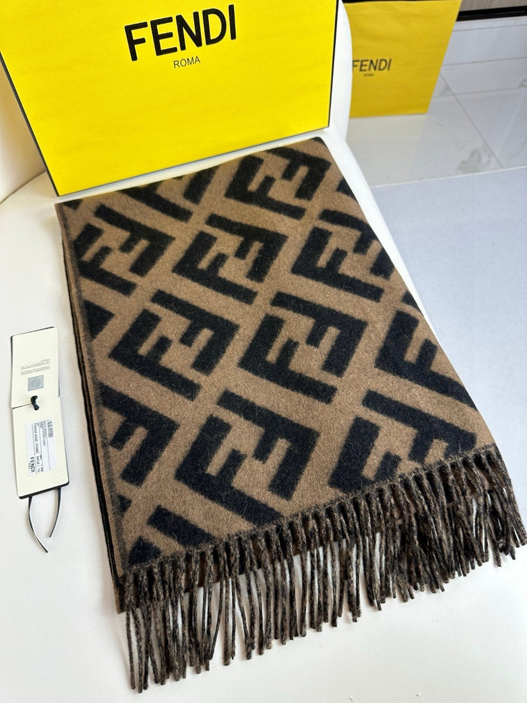 tan velvet floral Scarf for women - alternate angle view 3
