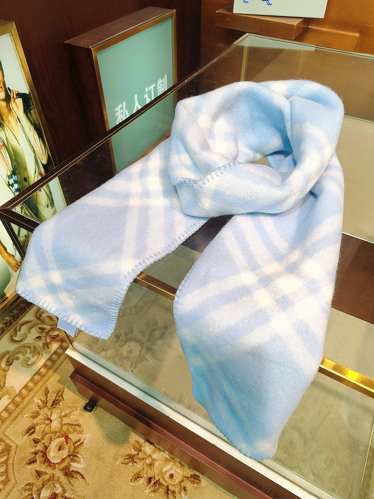 velvet inlaid Scarf for women - alternate angle view 3