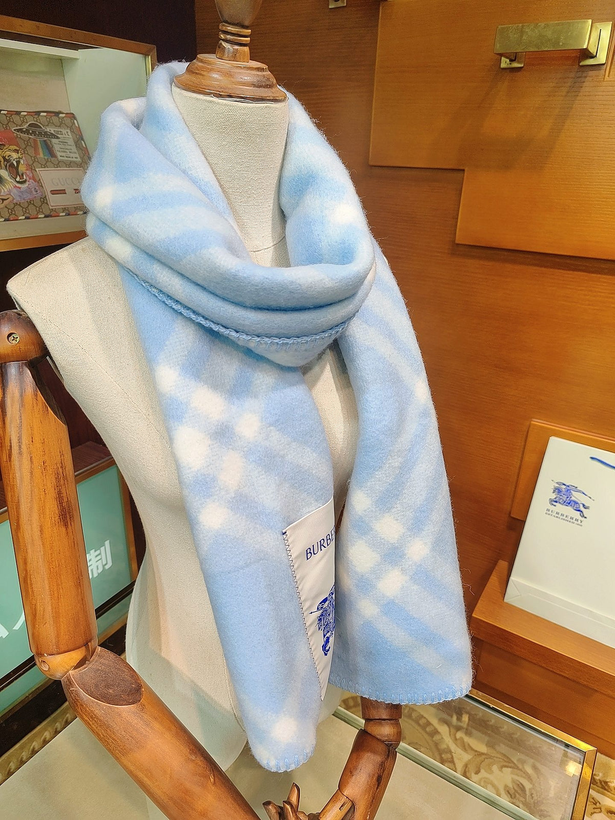 velvet inlaid Scarf for women - product detail view