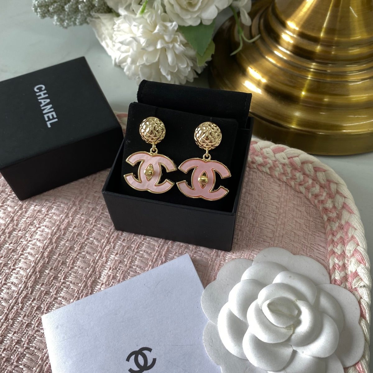 shell double c Drop Earrings for women - product detail view