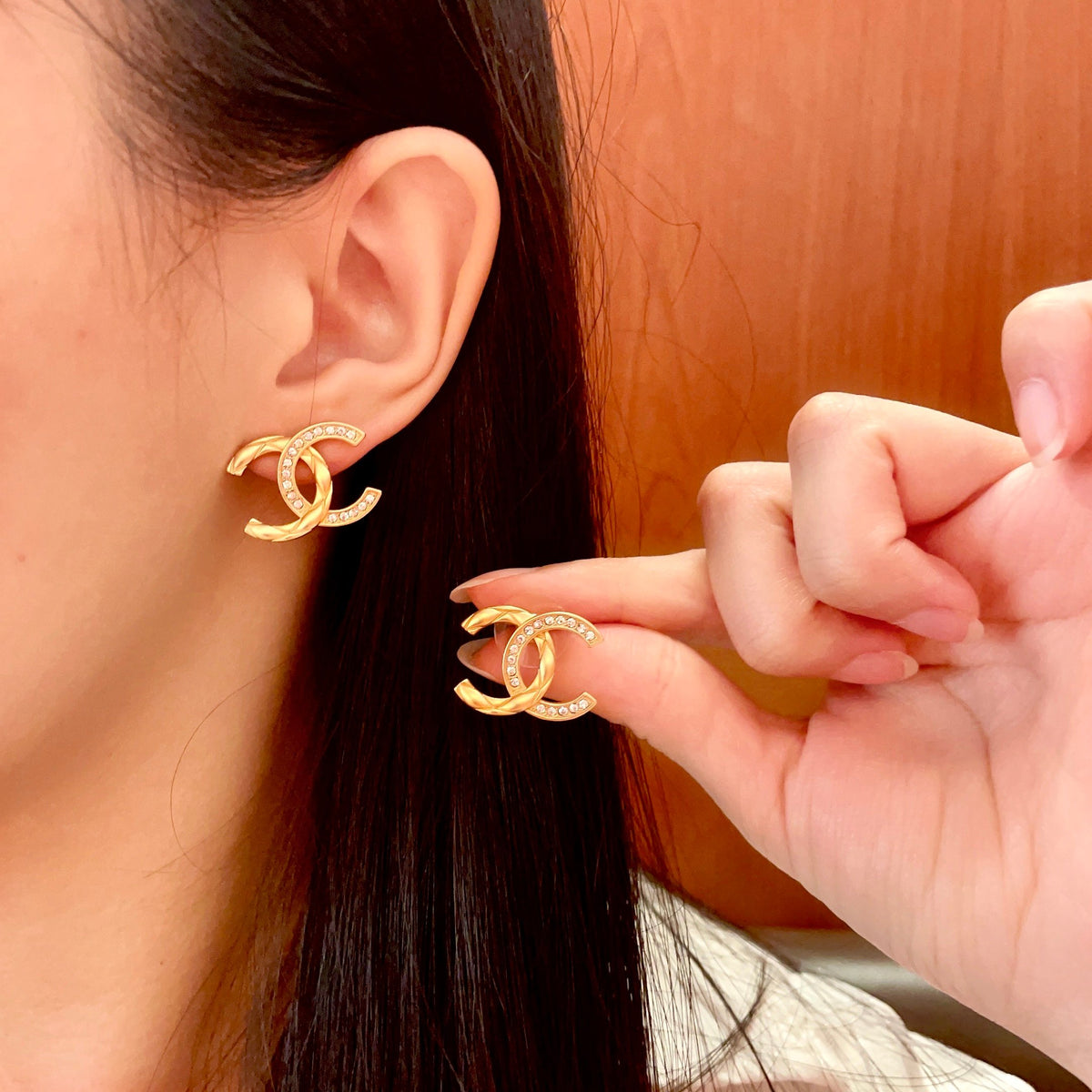 floral Stud Earrings for women - product detail view