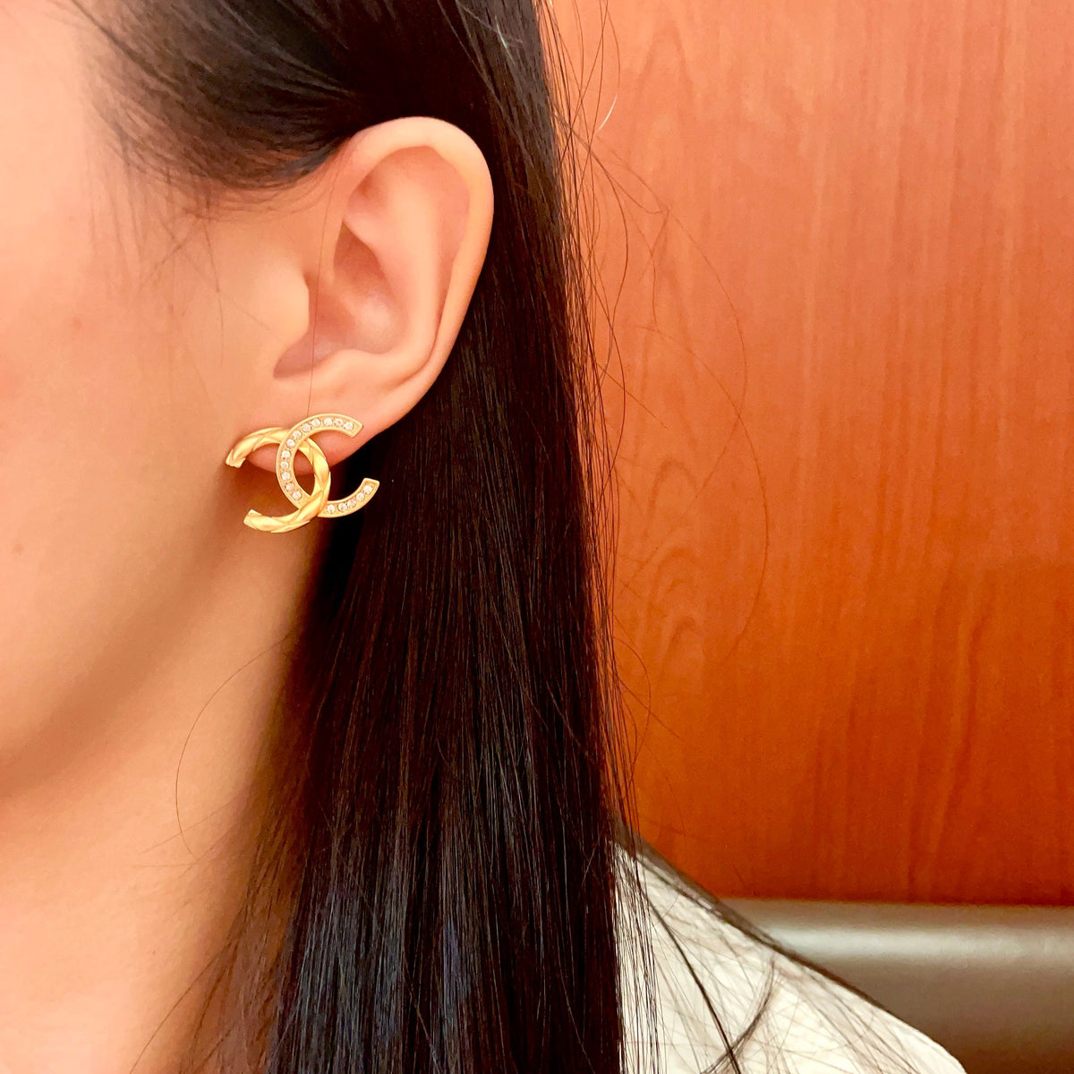 floral Stud Earrings for women - alternate angle view 3