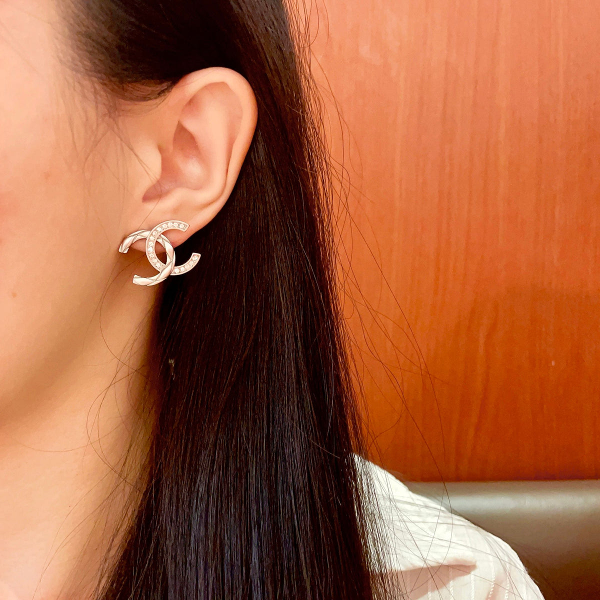 floral Stud Earrings for women - alternate angle view 3