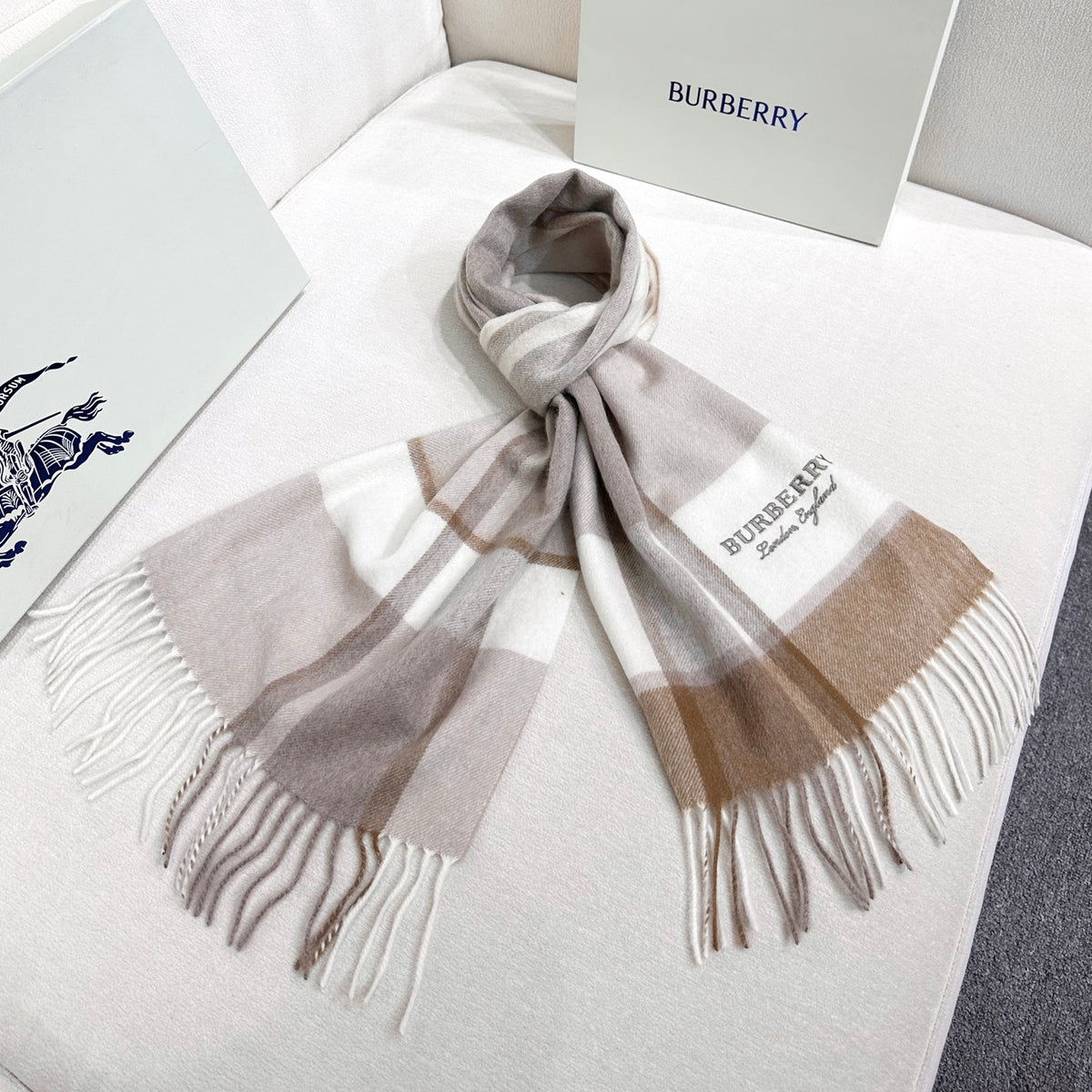 velvet letter Scarf for men - alternate angle view 6