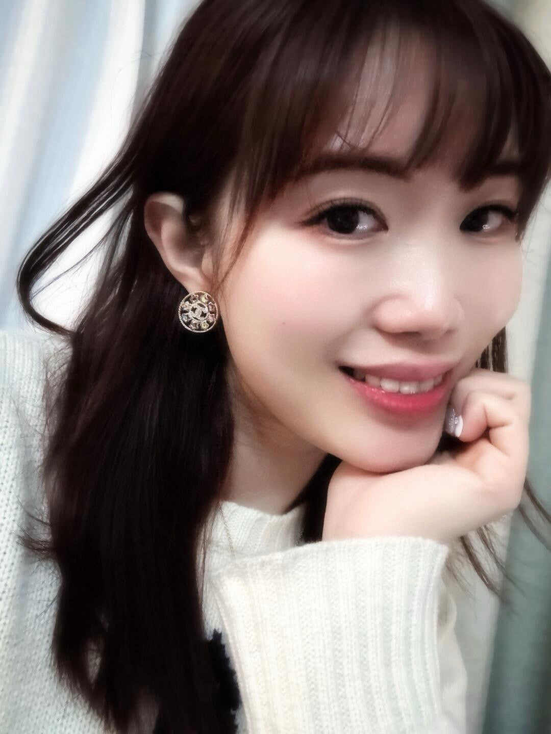 gold crystal letter Drop Earrings for women - alternate angle view 12